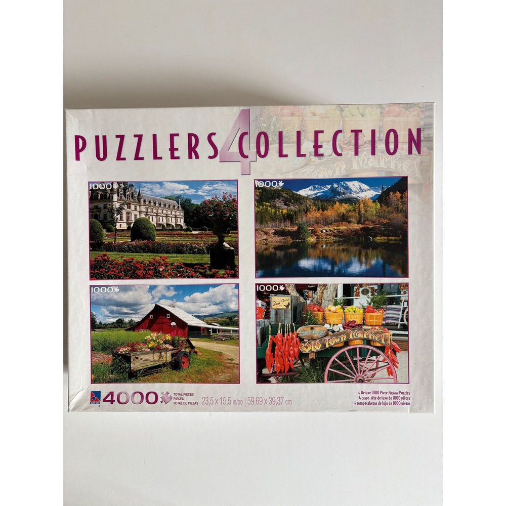 SunsOut Puzzlers Collection 4000 Piece Jigsaw Puzzle Set 4x1000 Scenic Landscape